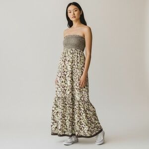 Jucca Silk Dress Women 42 Purple Floral Maxi‎ Sleeveless Lightweight Stretch